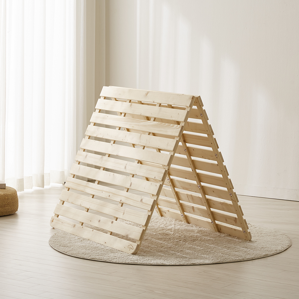 편백나무로 만든 싱글 침대 받침대, 저상형 접이식 프레임 추천!