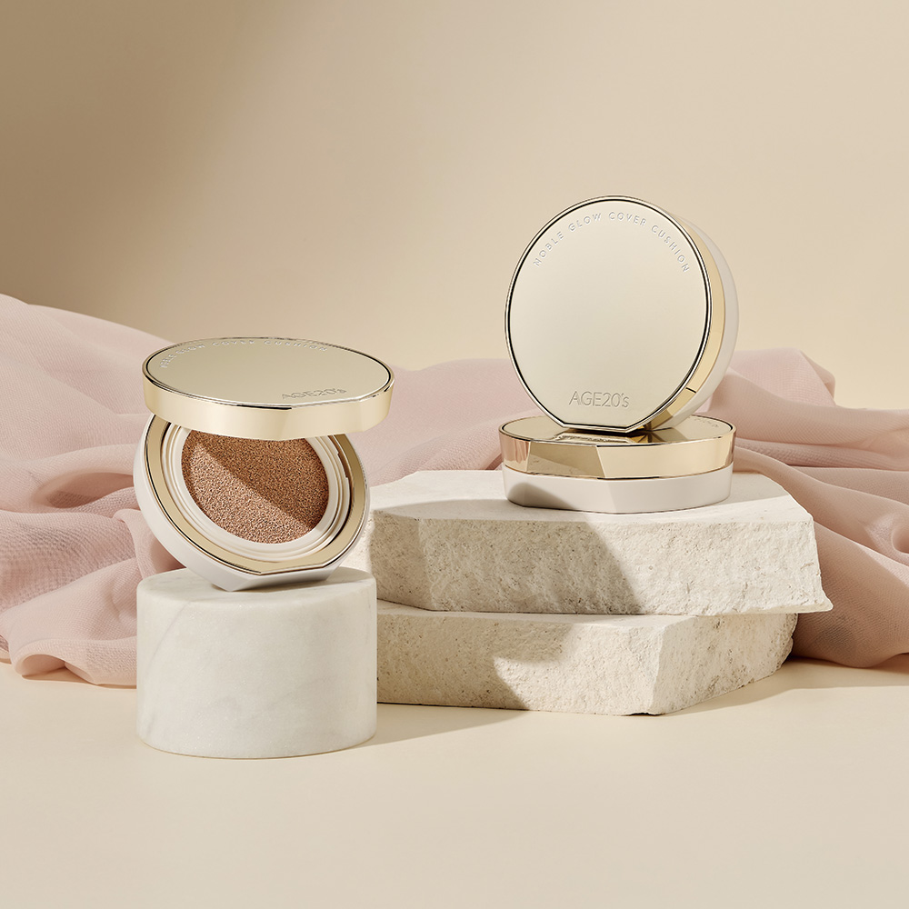 쉽고 자연스럽게 피부를 밝혀주는 쿠션 추천! 에이지투웨니스 노블 글로우 커버 쿠션
