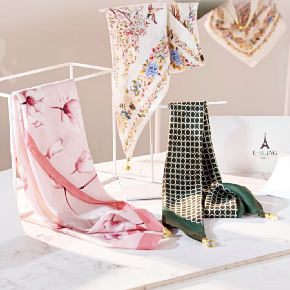 파리 감성의 귀여운 링 스카프 세트, 스타일링이 즐거워져요!