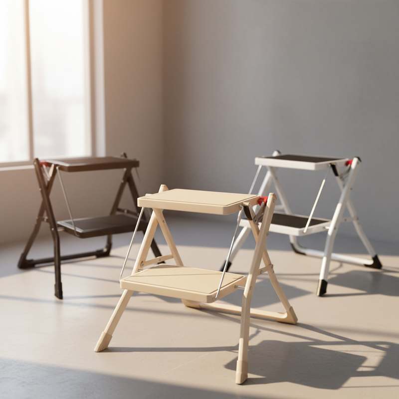 집에서 간편하게 사용하는 접이식 사다리, 안전하고 실용적이에요!