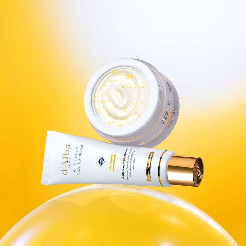 쉽고 간편하게 피부 톤을 밝혀주는 달바 비타 토닝 캡슐 크림 추천!