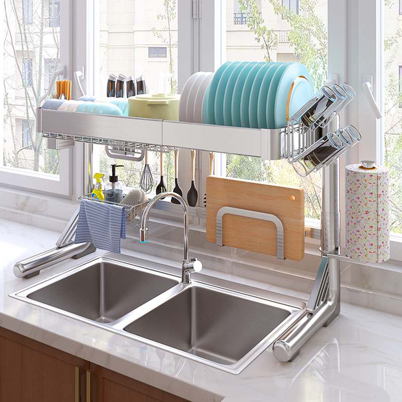 쉽고 편리하게 사용하는 높이 조절 식기 건조대, 집안 어디든 딱 맞게!