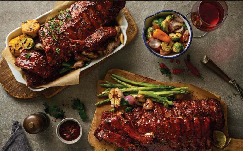 맛있고 푸짐한 애슐리 바비큐 폭립, 두 개 세트로 즐기기