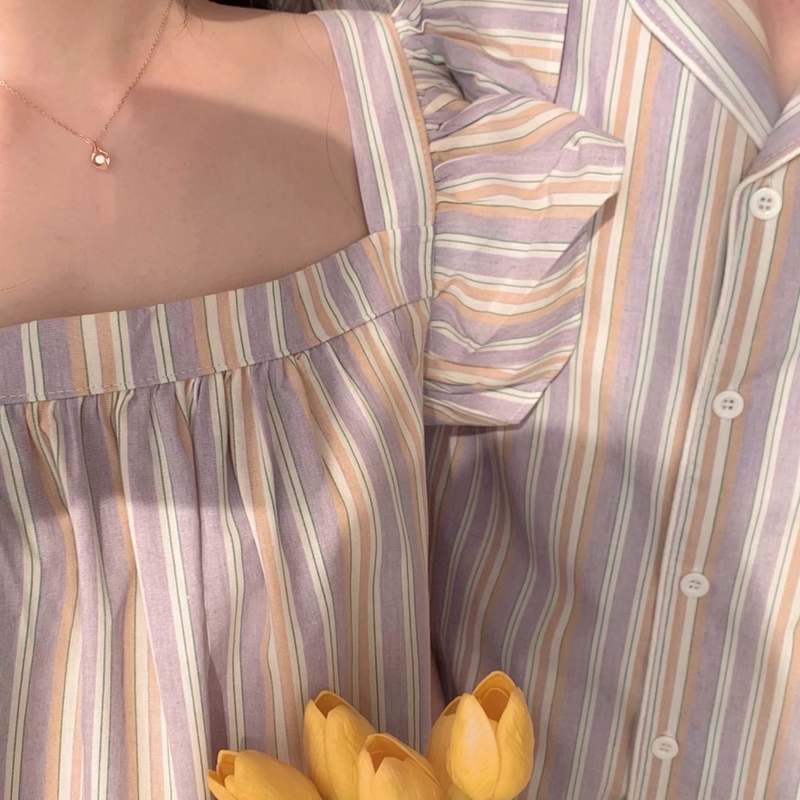 남성용 여름 잠옷, 시원하게 입는 스트라이프 반팔 파자마 추천