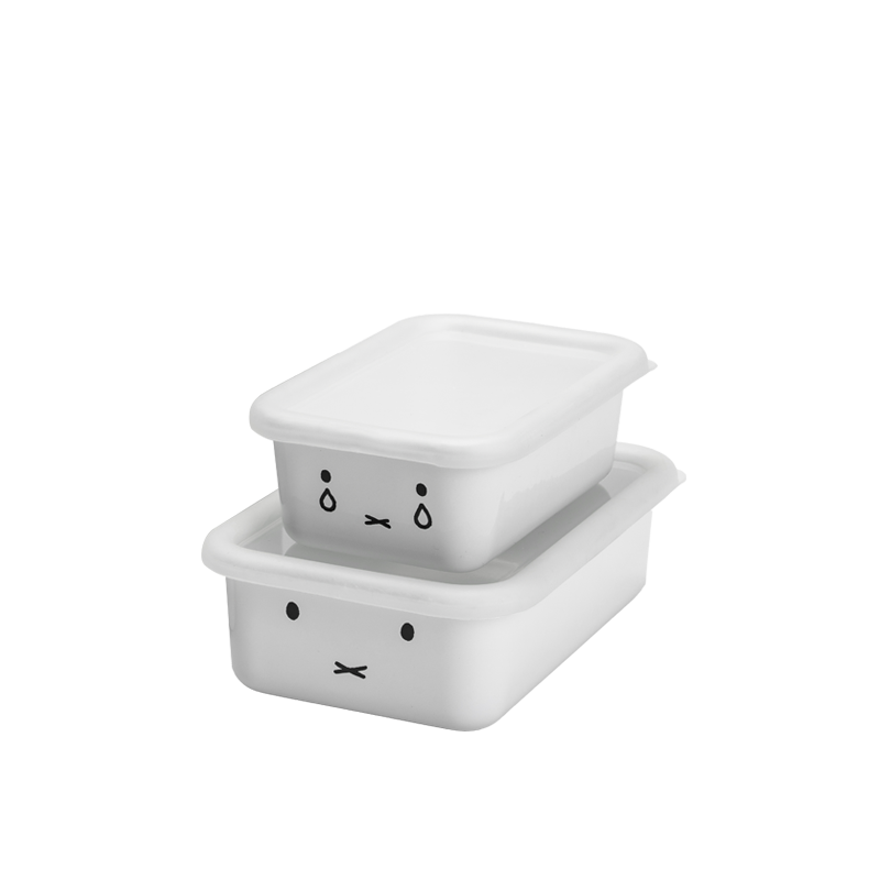 일상에서 딱 맞는 반찬통, 에지리 미피 법랑용기 2개 세트로 깔끔하게 정리하세요!