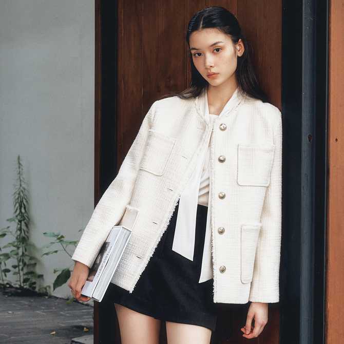 편하게 입기 좋은 트위드 자켓, 로엠 미디 자켓 소개