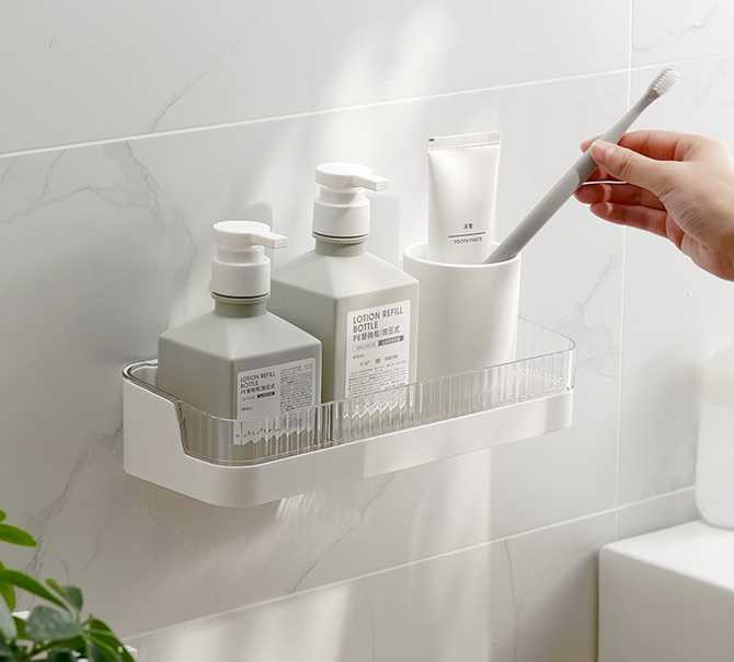 쉽고 깔끔하게 욕실 정리, 무타공 욕실 선반 추천