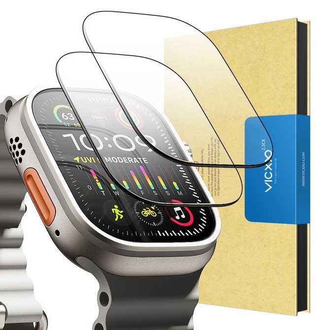 애플워치 울트라 3 2 1 강화유리 필름, 두 장으로 더 안전하게