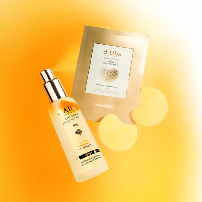 달바 비타 토닝 미스트와 비타 패치 세트, 피부에 활력을 더하는 선택