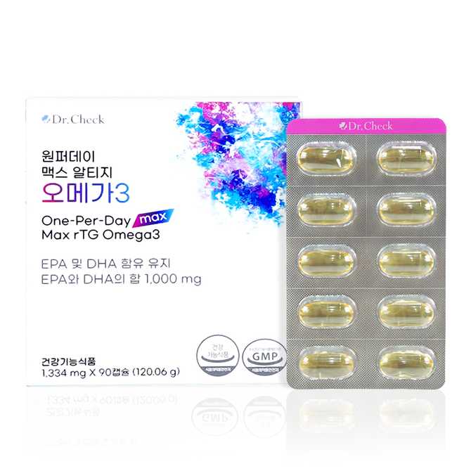 일상에서 간편하게 챙기기 좋은 오메가3, 닥터체크 원퍼데이 맥스 알티지 소개