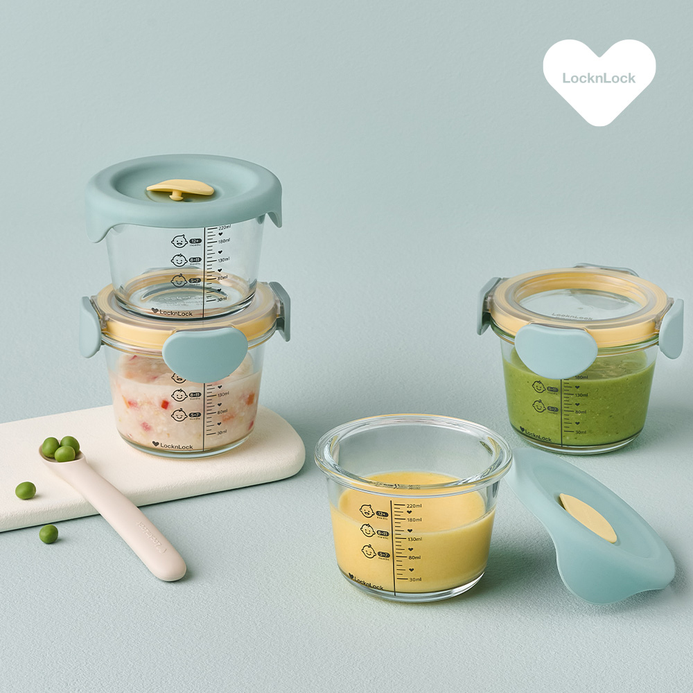 아이들을 위한 실리콘캡이 달린 락앤락 이유식 용기, 이렇게 좋아요!