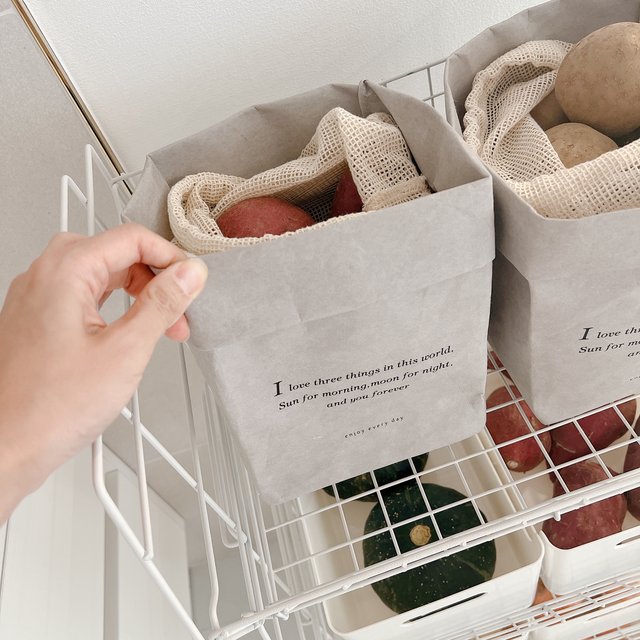 냉장고 정리의 핵심! 야채와 감자를 깔끔하게 보관하는 방법