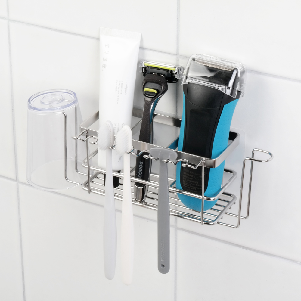 쉽고 깔끔하게 욕실 정리하는 방법, 스파이더락 무타공 칫솔걸이 추천!