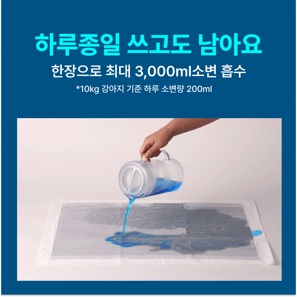 강아지 배변 패드, 두꺼운 고흡수력과 냄새 차단이 걱정 끝!
