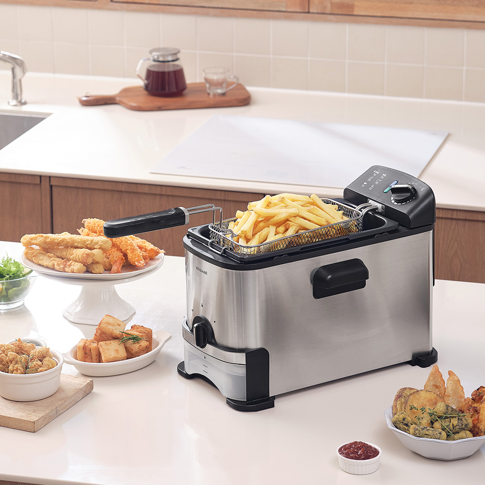 가정에서 간편하게 사용하는 튀김기, 위즈웰 세이브 3리터 기름 분리기