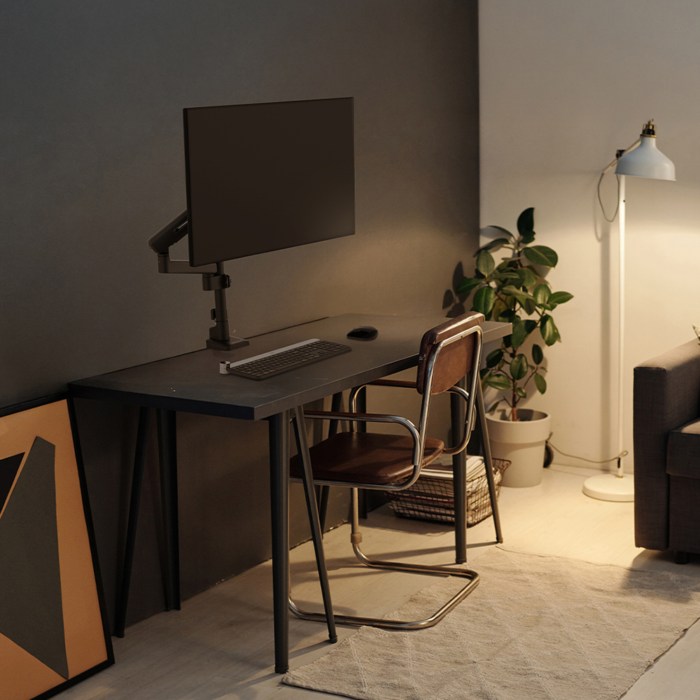 쉽고 편하게 사용하는 싱글 모니터 거치대, 카멜마운트 MSS2P 폴타입 이지밸런스