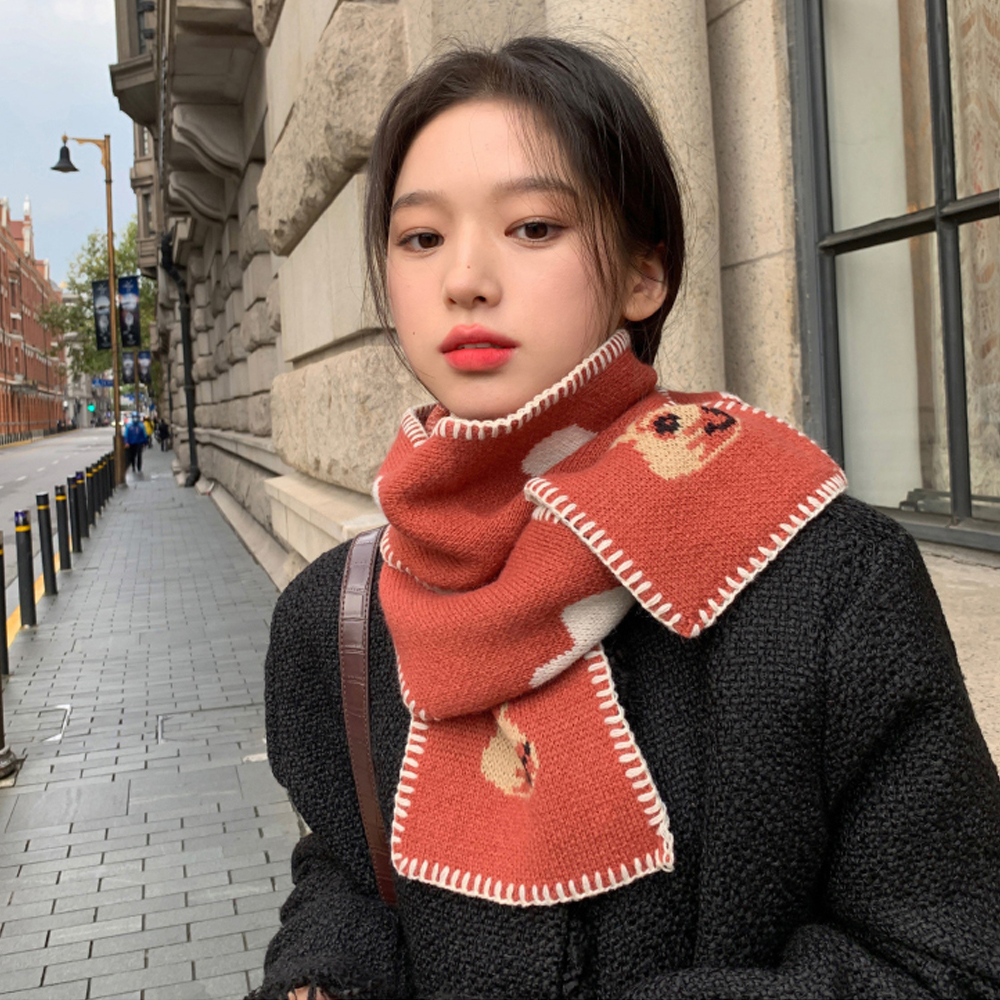 포근하고 귀여운 여자 울 목도리, 미니 숏 니트 머플러 추천!