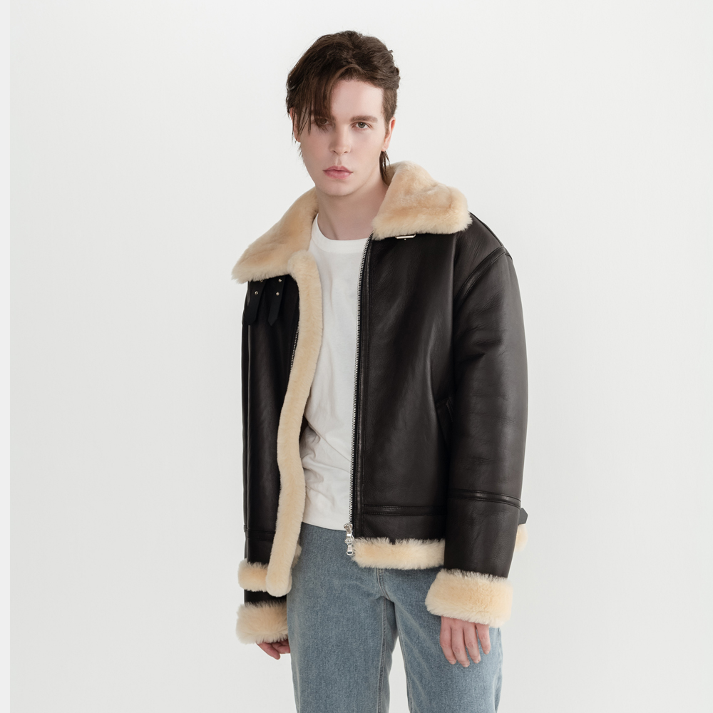 이태원포스트의 멋진 양털 양가죽 무스탕, 편안하면서도 스타일리시하게 입기 좋은 남성 자켓