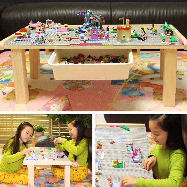 편백나무로 만든 접이식 레고 테이블, 집에서도 쉽게 사용할 수 있어요!