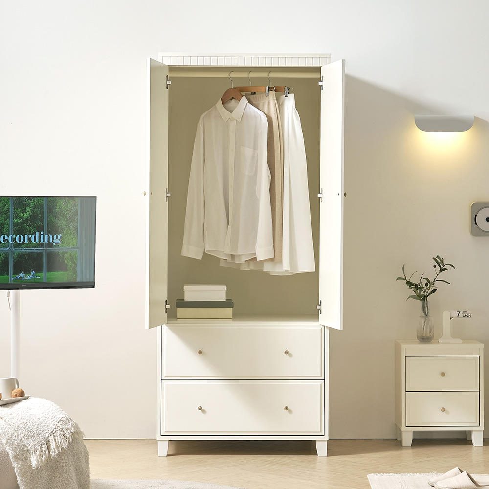 편리하고 깔끔한 옷장, 미카엘 800폭 2단 서랍장으로 정리하세요!