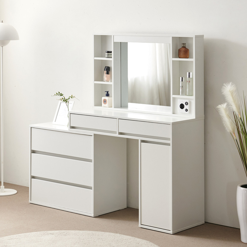 집에서 쉽게 꾸미는 화장대, 파로마 이즈 아멜리 LED 확장형 수납 화장대 추천!