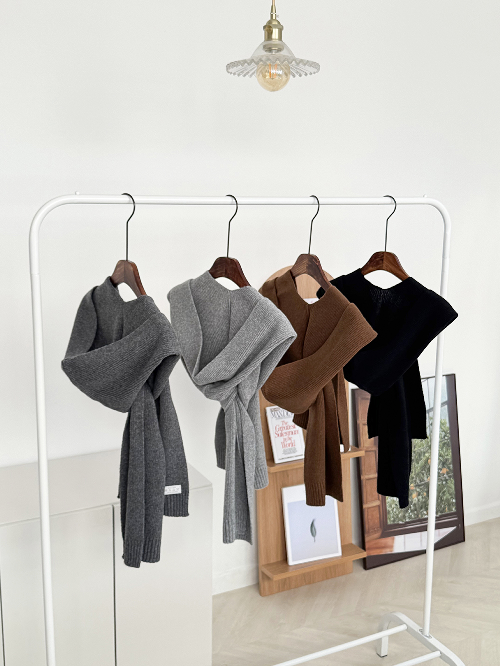 포근하고 스타일리시한 울 머플러와 후드, 니트 목도리 추천