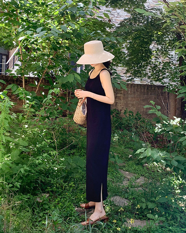 더운 여름날 시원하게 입기 좋은 고급 니트 롱 원피스 추천