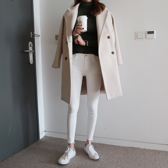 편하게 입기 좋은 오버사이즈 나그랑 더블 롱 코트 추천!