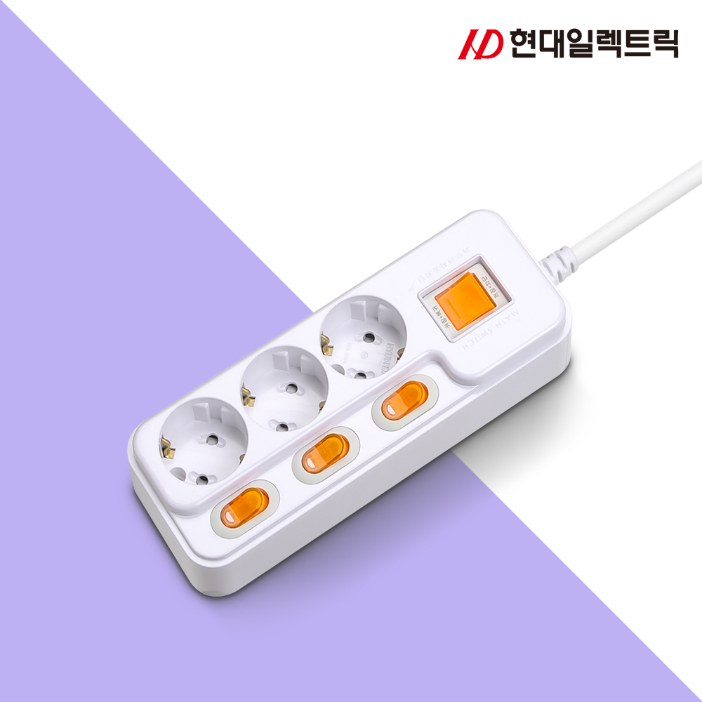 집에서 편리하게 사용하는 5구 멀티 콘센트, 안전하게 과부하 차단까지!
