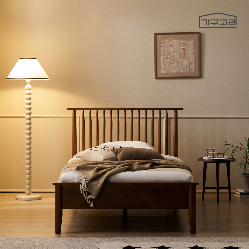 편안한 잠자리를 위한 고무나무 원목 침대 프레임 추천, 자연스럽고 세련된 디자인