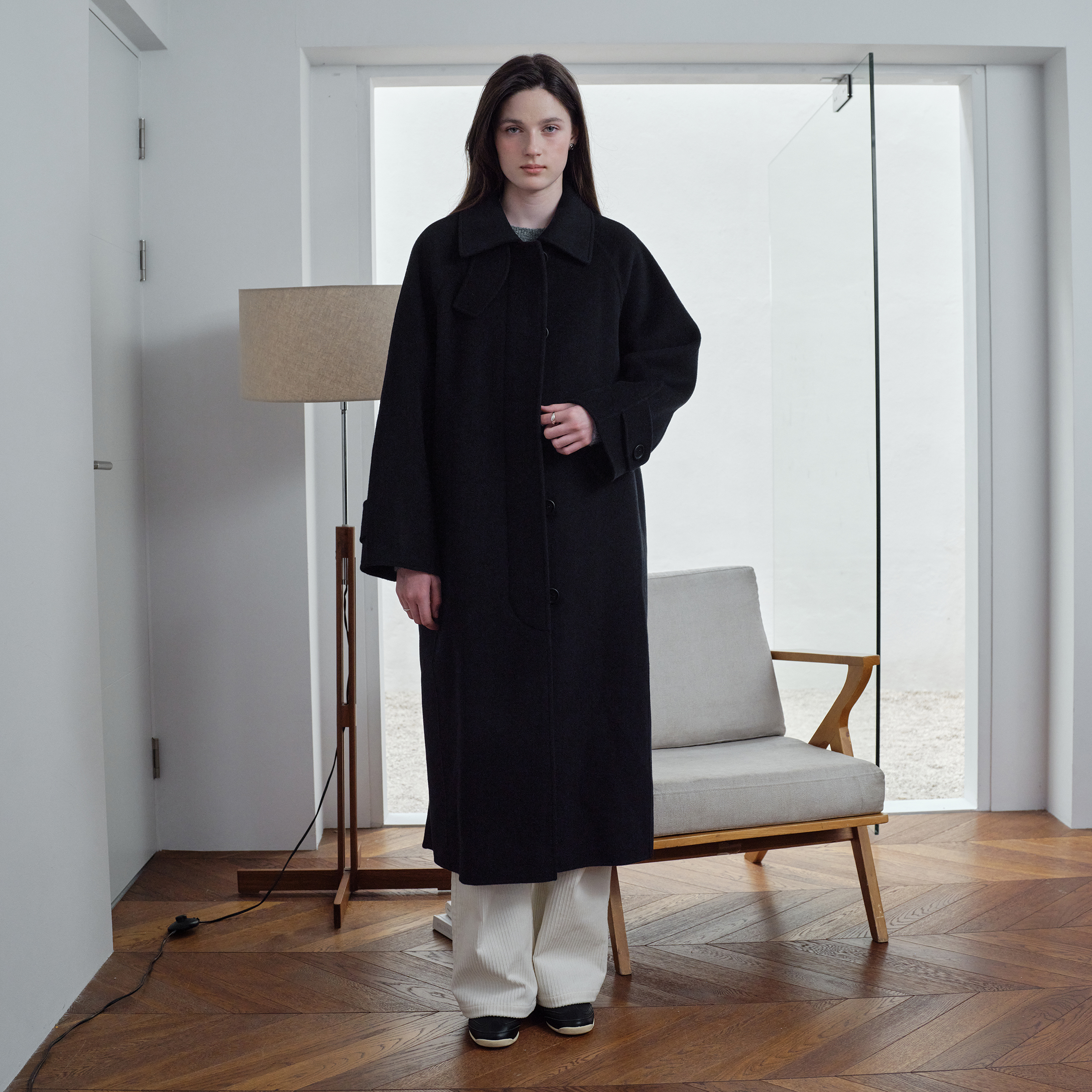 포근하고 세련된 울 캐시 발마칸 롱코트, 이렇게 입어보세요!