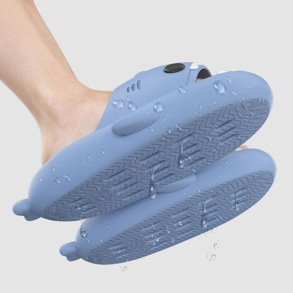 포근하고 귀여운 상어 욕실 슬리퍼, 집에서도 편하게 신어요!