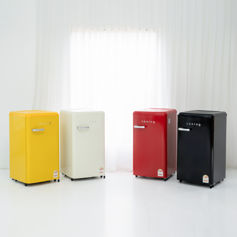 작고 귀여운 레트로 냉장고, 집이나 사무실 어디든 딱 좋아요!