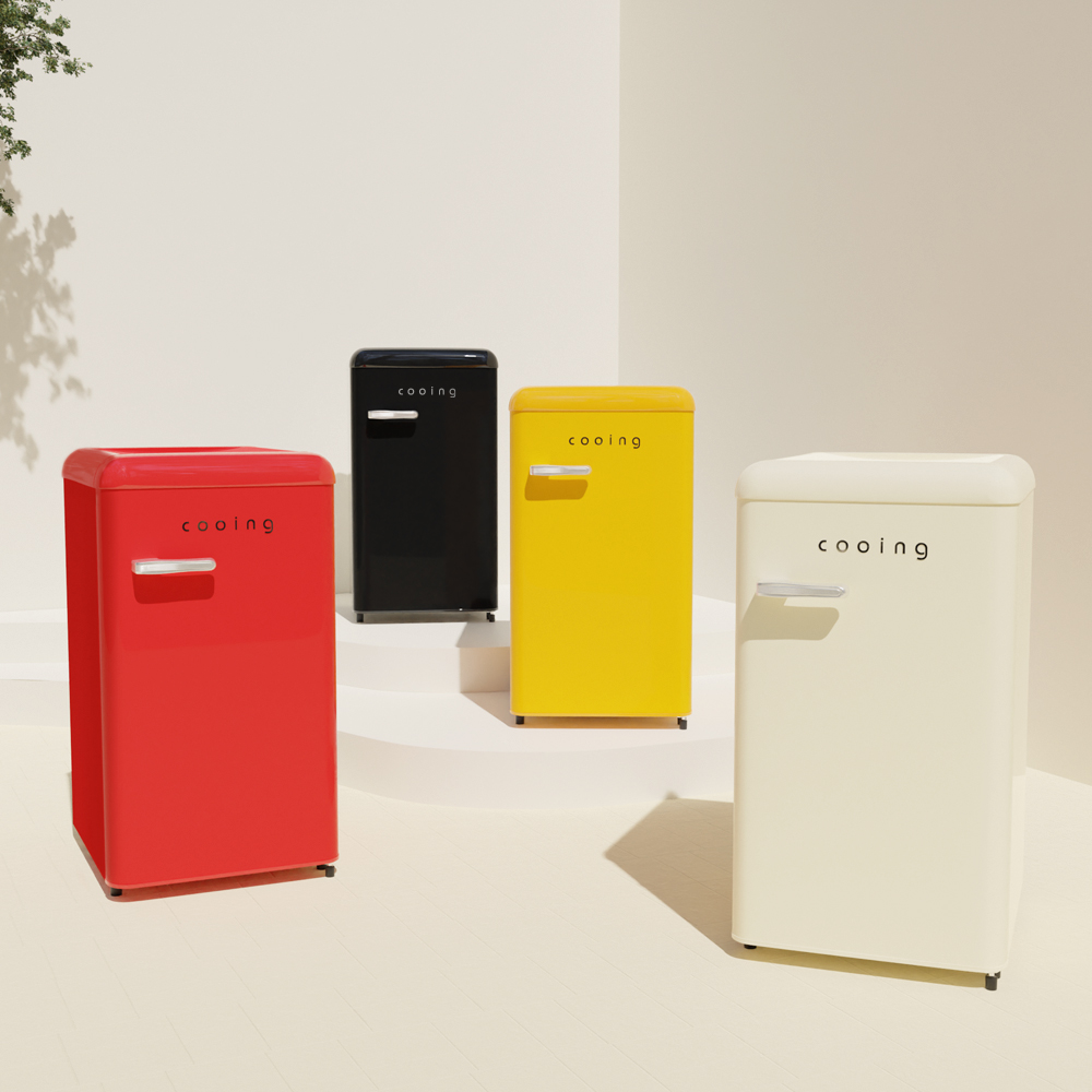 작고 귀여운 레트로 냉장고, 집이나 사무실 어디든 딱 좋아요!