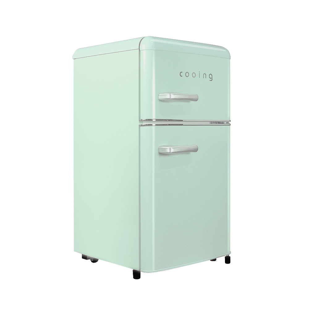 작고 귀여운 레트로 냉장고, 집이나 사무실에 딱 좋아요!