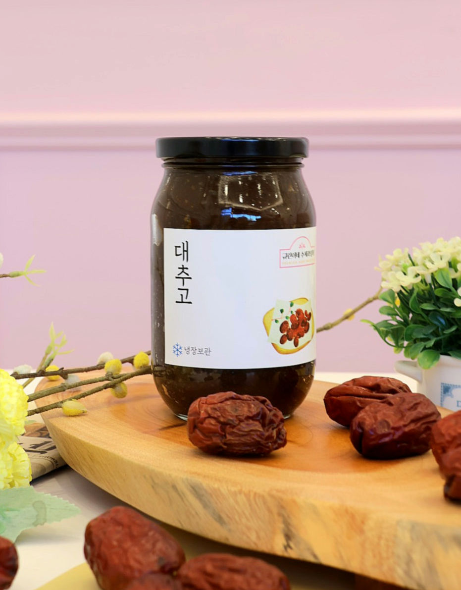 달콤하지 않지만 맛은 가득! 국산 대추로 만든 대추차 수제청 선물 세트