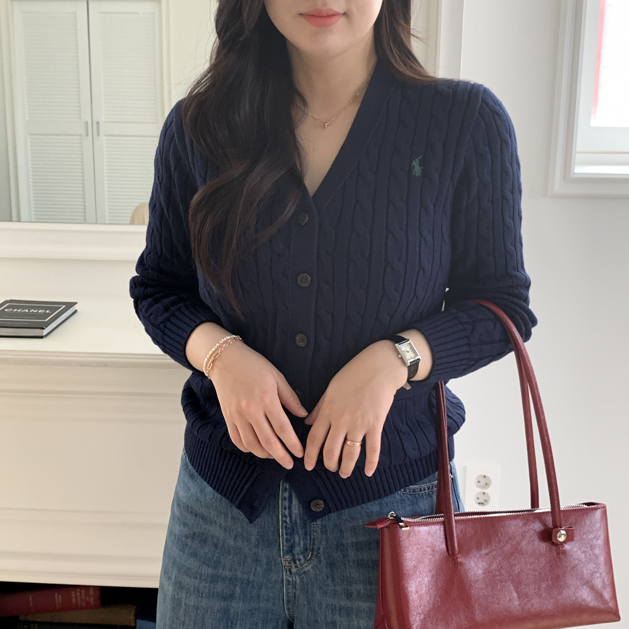 편안하게 입기 좋은 폴로 랄프로렌 가디건, 보이즈 브이넥 꽈배기 니트 추천!