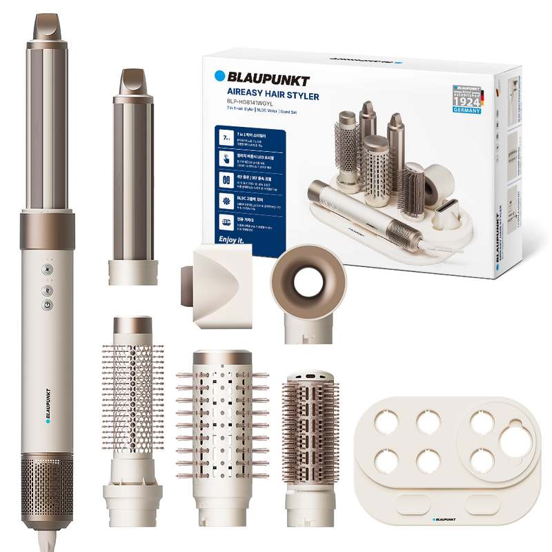 쉽고 빠르게 스타일링하는 방법! 블라우풍트 7in1 헤어 롤 빗 드라이기 추천