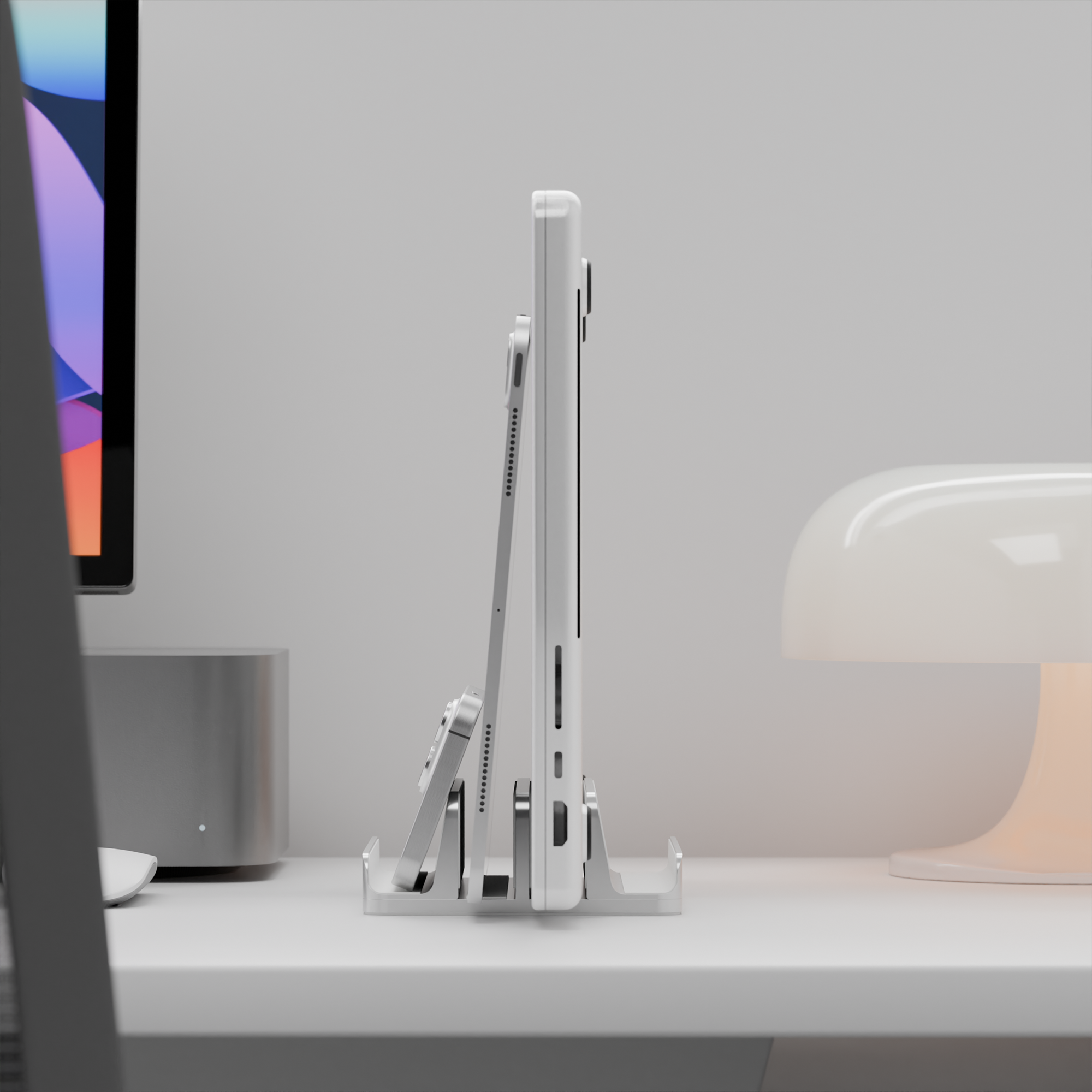 맥북과 맥미니를 깔끔하게 세우는 수직 노트북 거치대 추천