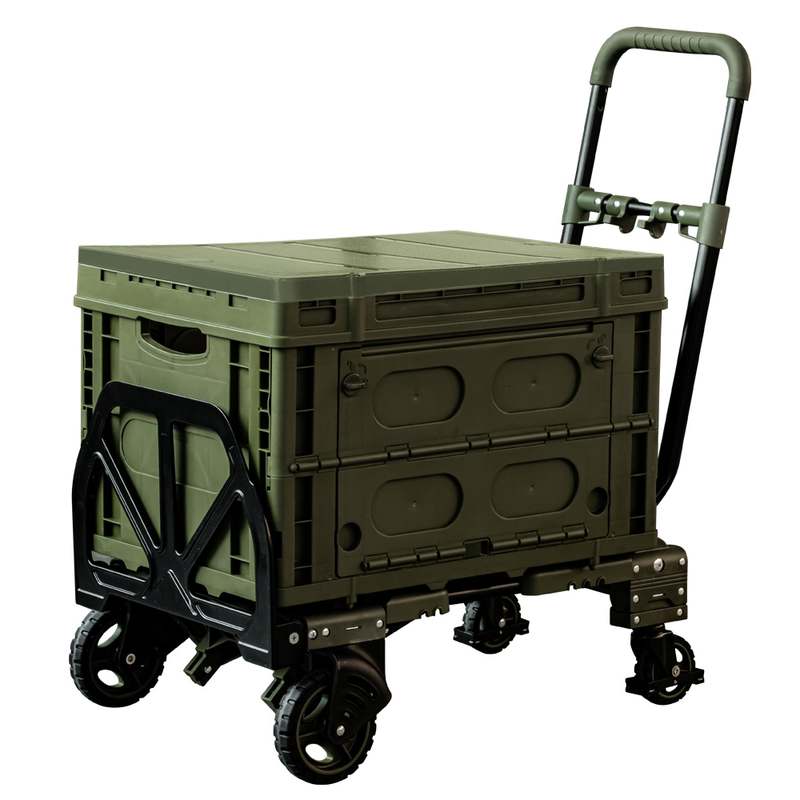 캠핑 준비에 딱! 접이식 웨건 캐리어로 편리하게 이동하세요