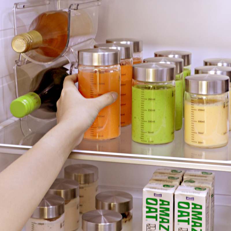 눈금유리병 내열유리 밀폐 주스병 우유병 두유 수제청 이유식 요거트 드레싱 250ml, 3개