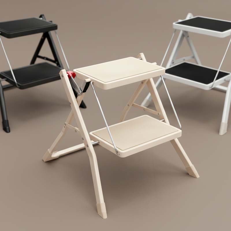 집에서 간편하게 사용하는 접이식 사다리, 안전하고 실용적이에요!