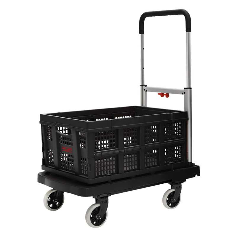 쉽고 편하게 사용하는 접이식 카트, 실버 컬러로 깔끔하게!