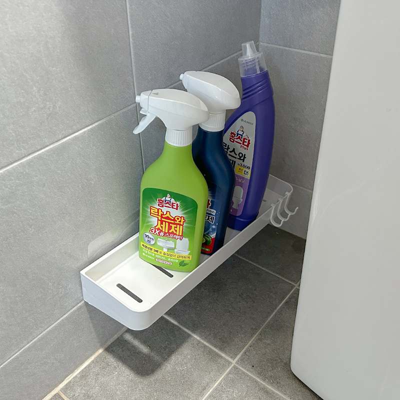 쉽고 깔끔하게 욕실 정리하는 방법, 작은 선반 하나로 해결하세요!