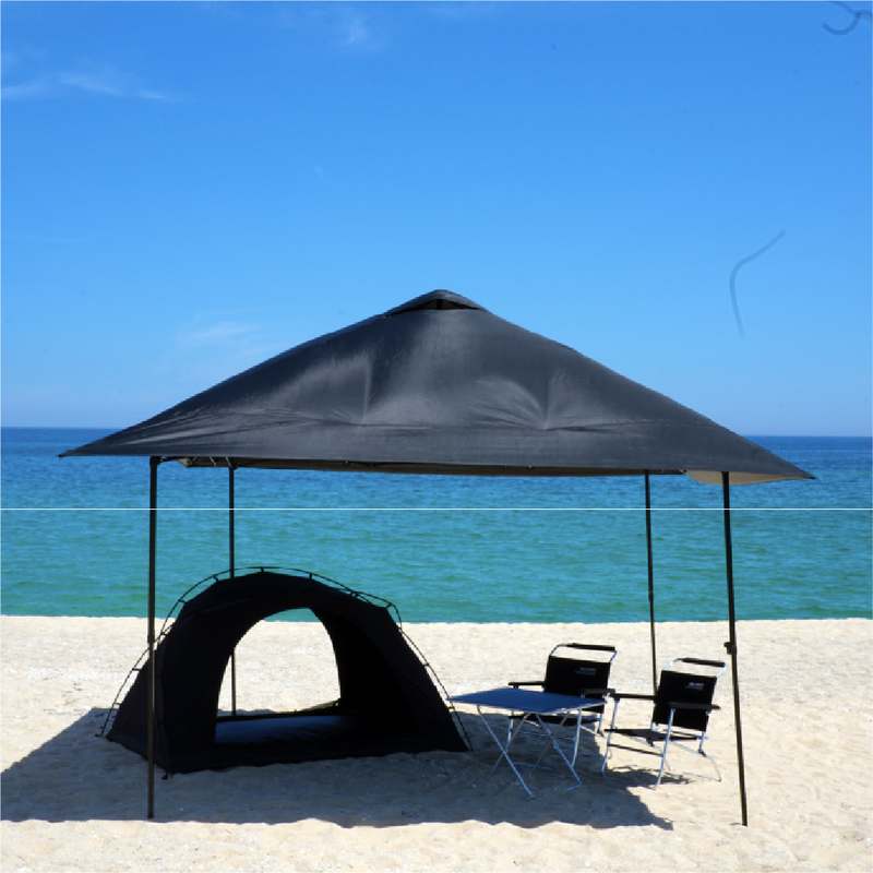 가볍고 튼튼한 캐노피 텐트, 캠빌 사갓 3M 블랙 에디션으로 준비하세요!