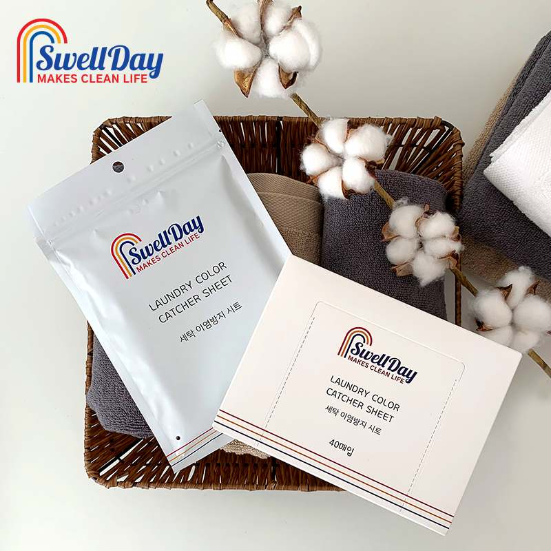 흰옷 이염 걱정 끝! 세탁할 때 도움 되는 대용량 이염 방지 시트