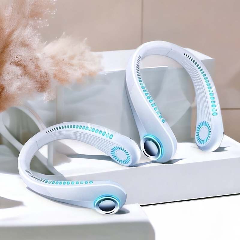 목에 착용하는 조용한 미니 선풍기, 휴대용 넥풍기 추천!