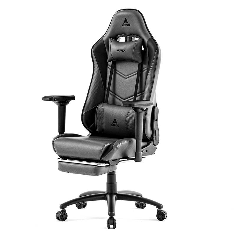 게이밍 의자 GC001울프FR, 발받침까지 갖춘 편안한 자리