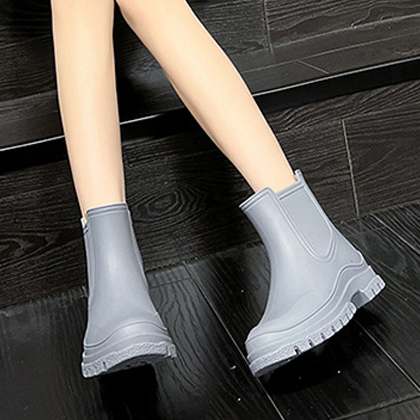 편하게 신고 싶은 여성용 통굽 첼시 레인부츠, 여름철에도 걱정 없이 신어요!