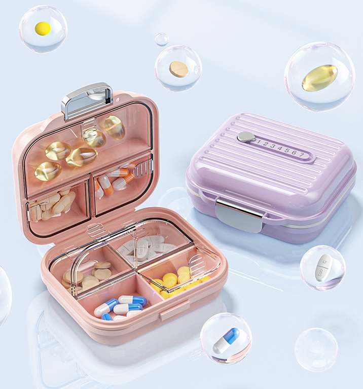 휴대하기 편한 미니 약통으로 일주일 약 챙기기, 간편하고 실용적이에요!